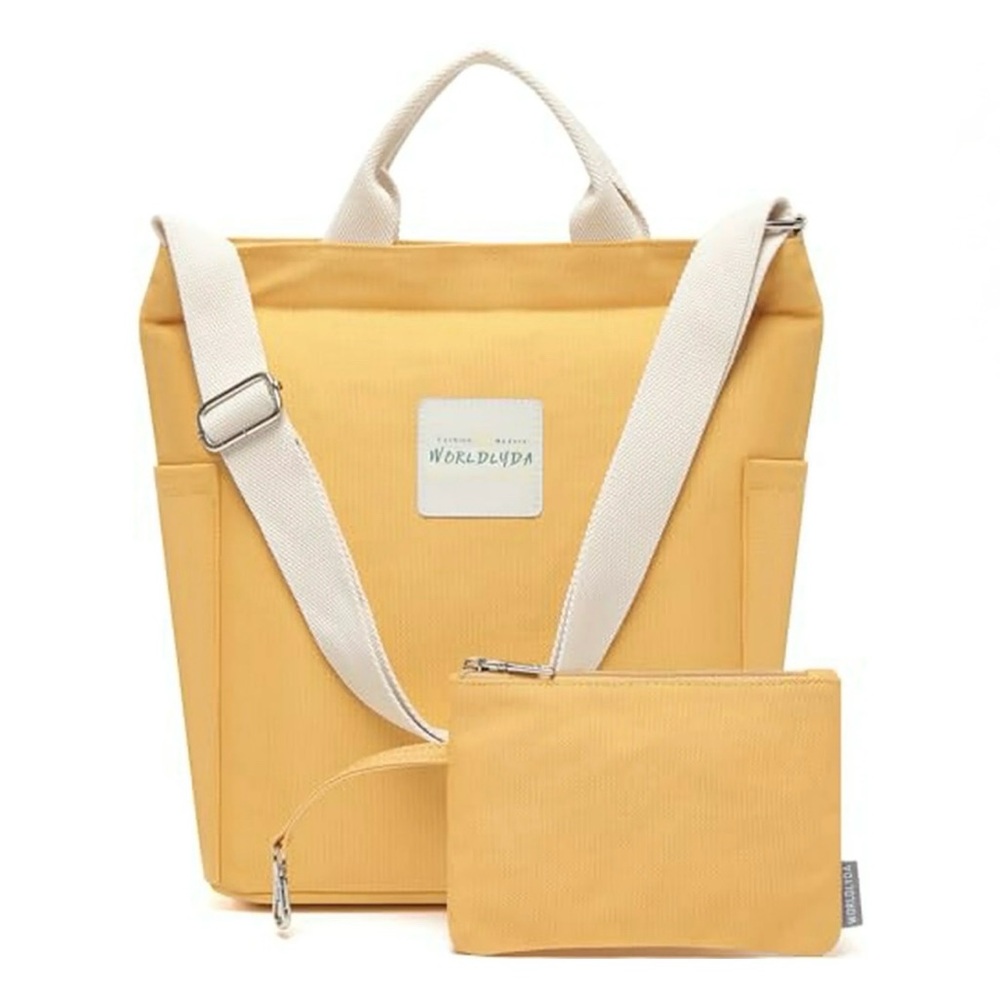 Worldlyda Universal Yellow Canvas Tote Bag